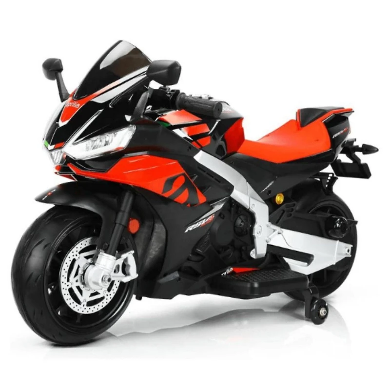 KidsVIP Aprilia RSV4 24V 2-Seater Ride-On Motorcycle w/ Music & Rubber Wheels