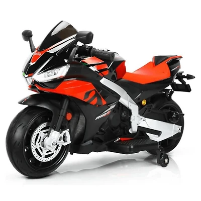 KidsVIP Aprilia RSV4 24V 2-Seater Ride-On Motorcycle w/ Music & Rubber Wheels