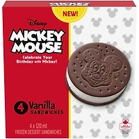 Disney Mickey Mouse Frozen Dessert Sandwiches 4 x 120 ml