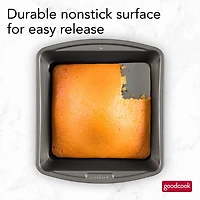 GoodCook Everyday Nonstick Steel Square Cake Pan, 8", Gray, GC 8"SQ CAKE PAN