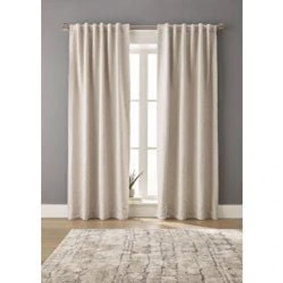 Better Homes & Gardens Boucle Blackout Curtain Panel, 1-Piece, Beige, 50" W x 84" L. for Adults, Boucle Blackout Window Curtain