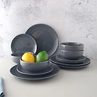 Mainstays Glazed Grey Round Stoneware Salad Plate, 7.4”, Color glaze with stoneware