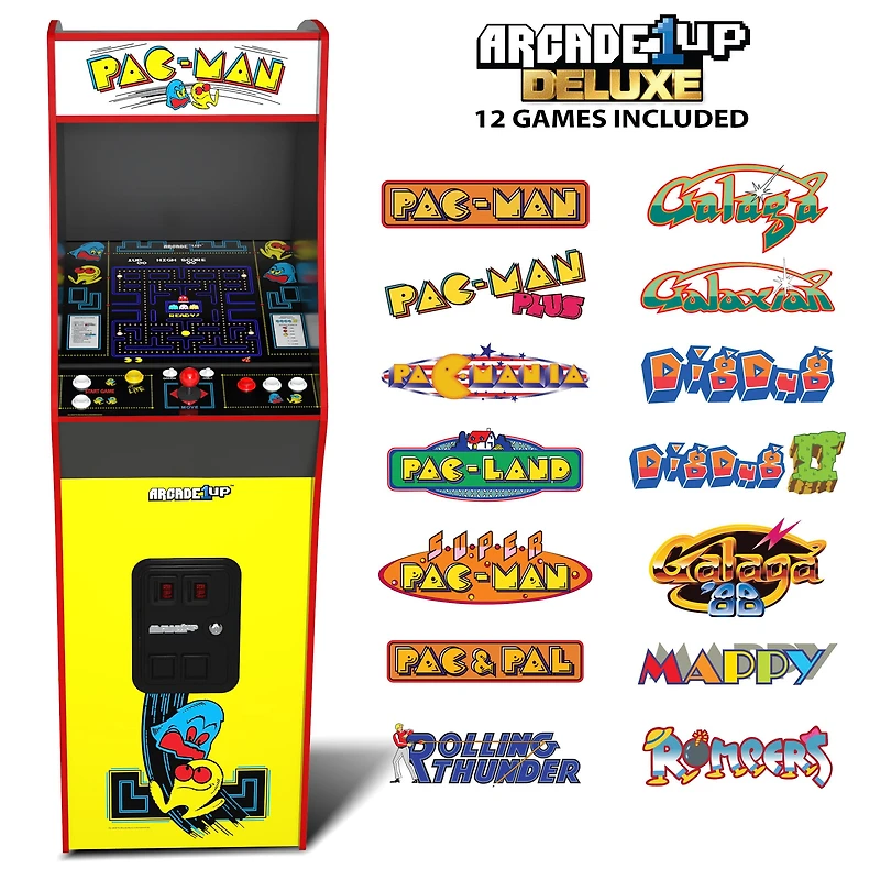 Arcade1UP Pac-Man Legacy Deluxe Arcade Machine