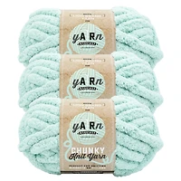 Fil AR Workshop Chunky Knit Aqua Clair AR Yarn Fil #7 Jumbo Chenille du Polyester 226g /26m 3-Paquet