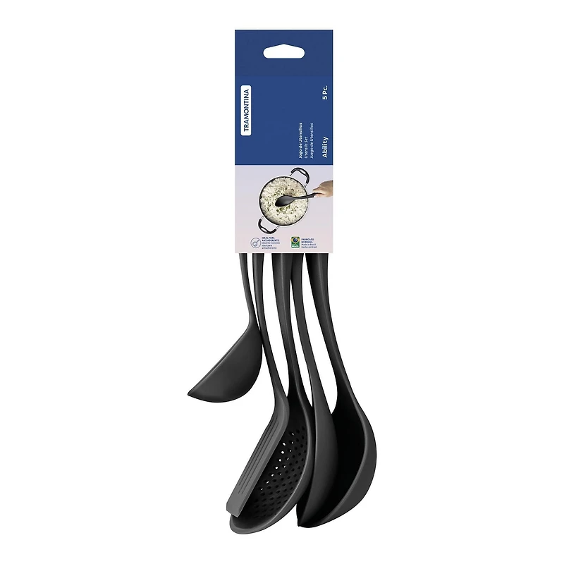 Tramontina Every Chef Nylon 5 Pc Utensils Set in Black