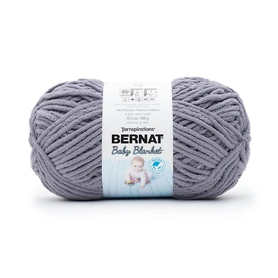 Bernat® Baby Blanket™ Yarn, Polyester #6 Super Bulky, 10.5oz/300g, 220 Yards, Soft, chenille-style baby yarn