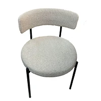 Chaise Boucle Federica II de couleur blanche -  Lot de 2