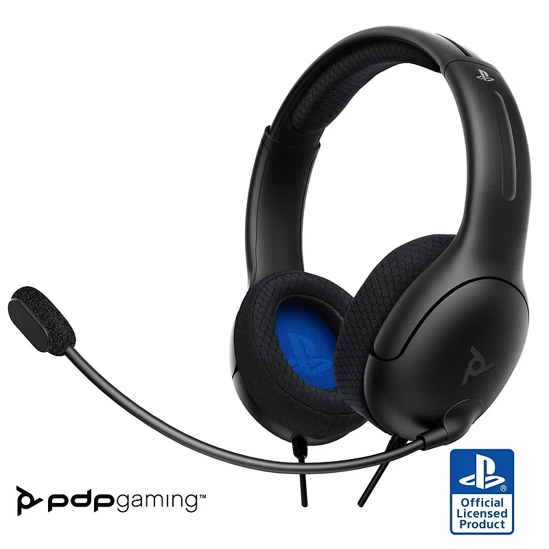 PDP AIRLITE Wired Headset: Void Black - PlayStation 5, & PlayStation 4