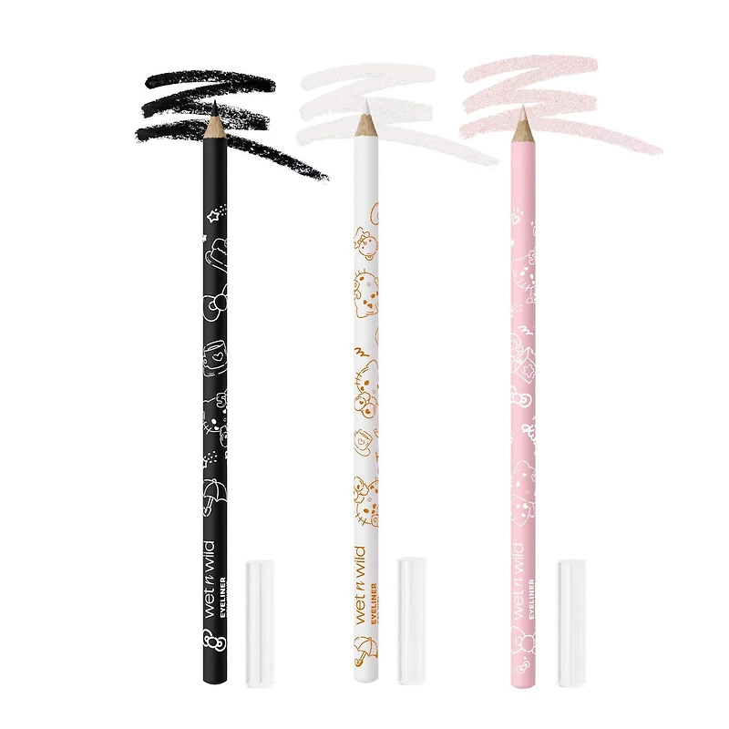 Hello Kitty 3-Piece Eyeliner Pencil Set