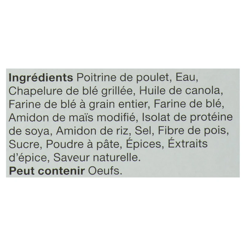 Pépites d’escalopettes de poulet panées de style pub Janes 700g