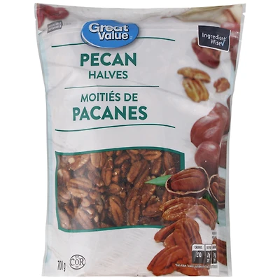 Moitiés de pacanes Great Value 700 g