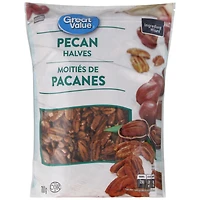 Moitiés de pacanes Great Value 700 g
