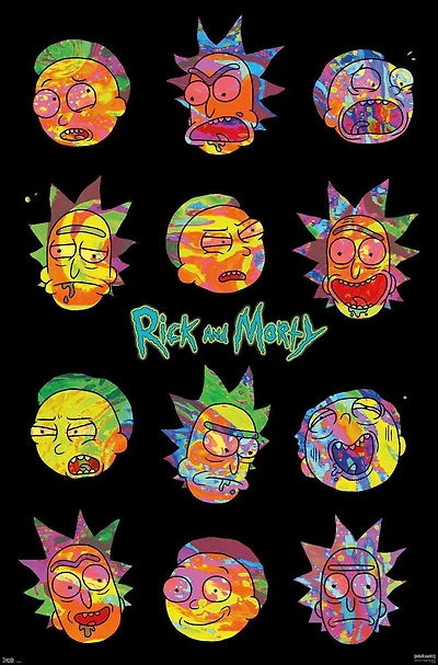 Rick And Morty - Vaporwave Wall Poster, 22.375" x 34"