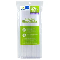 AdTech Crystal Clear Glue Sticks (W220-3824) – Mini Size, Crystal Clear, Hot Glue Gun Sticks. All-purpose glue sticks for crafting, scrapbooking & more. Pack of 24, 8” long .28 Diameter hot glue stick, 8 inch multi-temp mini sized hot glue sticks