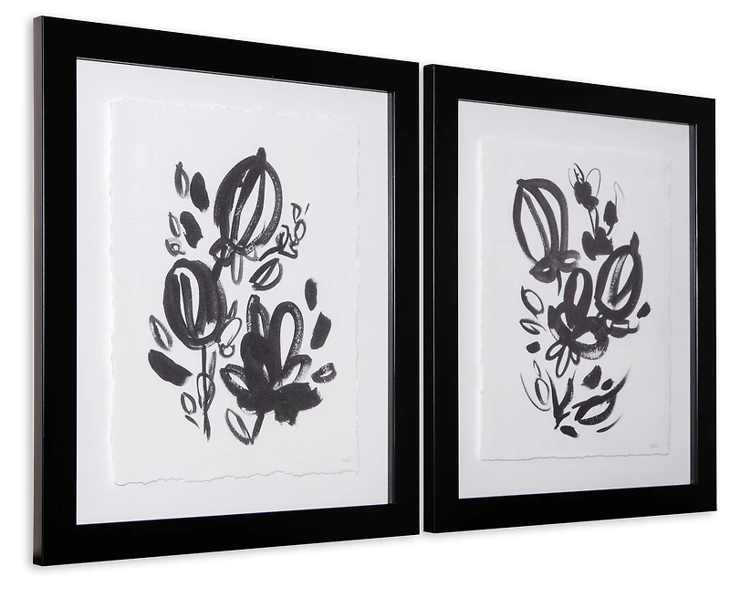 kieragrace Providence Kemp Wall Art – Set of 2, Blossoms, 12-Inch by 14-Inch