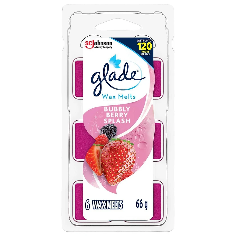Glade® Wax Melt Air Freshener Refills, Bubbly Berry Splash, 6 Melts