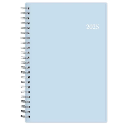 Agenda hebdomadaire/mensuel 2025, 5 po x 8 po, Blue Sky, bleu matinal uni Agenda hebdomadaire/mensuel, format 5x8