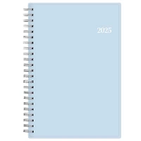 Agenda hebdomadaire/mensuel 2025, 5 po x 8 po, Blue Sky, bleu matinal uni Agenda hebdomadaire/mensuel, format 5x8