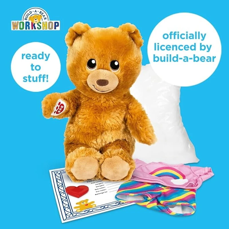 Build-a-Bear Workshop Furtastic Bear and Outfit Pack STYLE 1 RAINBOW