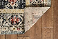 Tapis Grand Zéro Marle ivoire & bleu de 5 pi x 7 pi 6 po