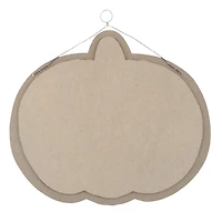 Way to Celebrate Halloween Hanging Wood Pumpkin Décor, Black