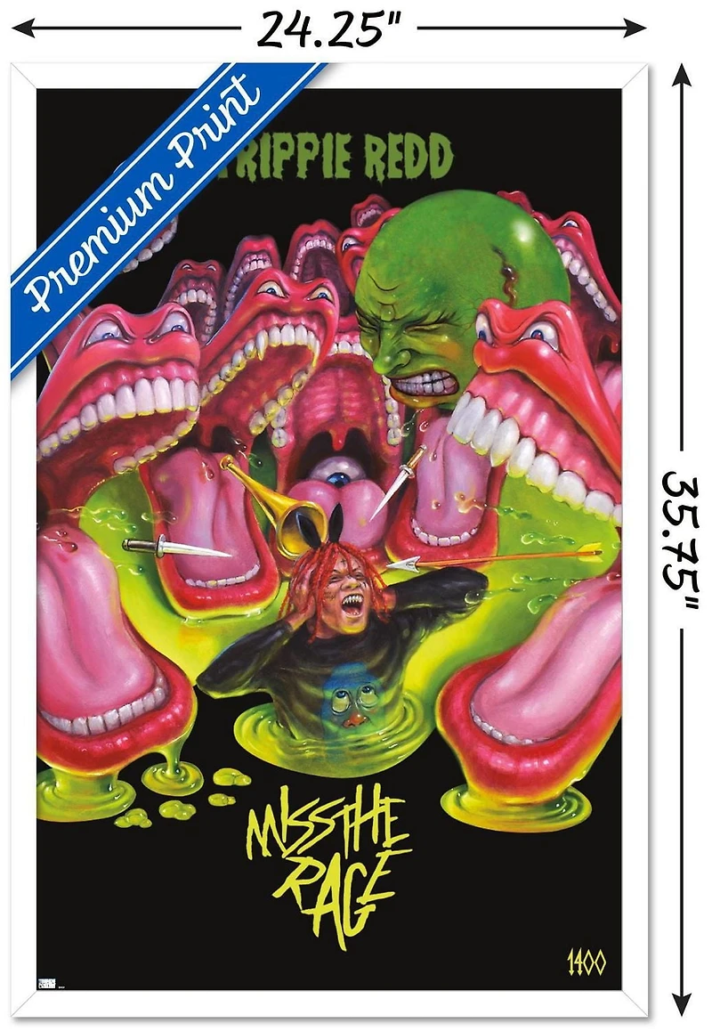 Trippie Redd - Miss the Rage Wall Poster with Magnetic Frame, 22.375" x 34"