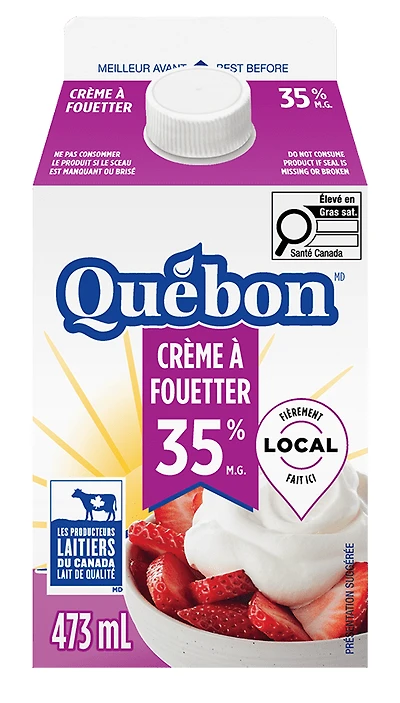 Crème à fouetter 35 % Québon 473 ml