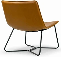 Chaise d'appoint Heavenly Collection, chaise en PU, chaise en PU avec cadre en métal noir, chaise longue, chaise longue en PU, chaise de salon, chaise de salle à manger, chaise de studio, chaise de re