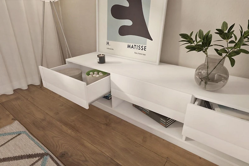 Meuble audio-vidéo Stereo 72 po, 3 tiroirs