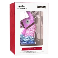 Décoration Hallmark de Noël (Tête du lama à butin, Fortnite, en verre soufflé)