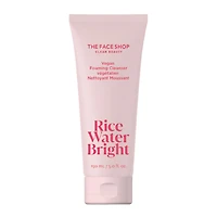 THE FACE SHOP Rice Water Bright Vegan Foaming Cleanser with Ceramide, Sulfate-Free, Clean, Korean Skin Care, Hydrating Daily Cleanser