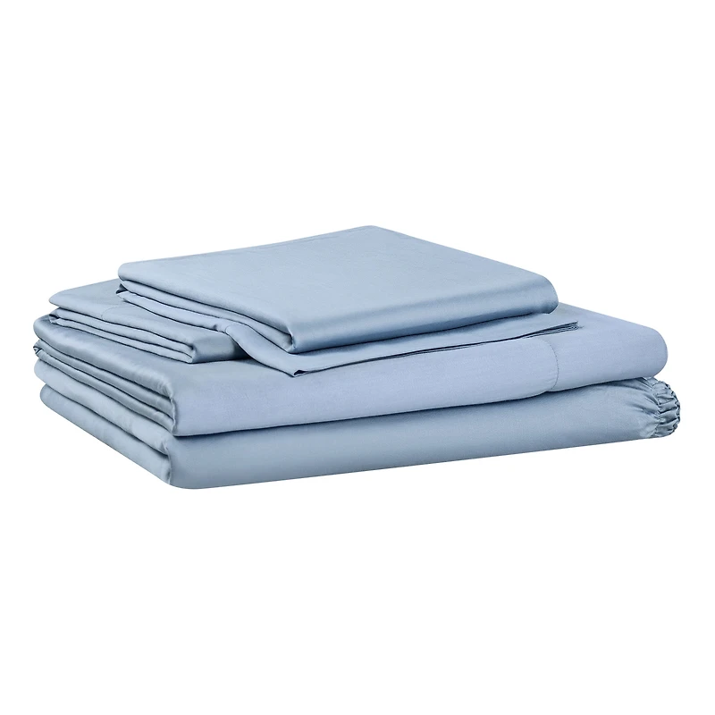 Allswell 300 Thread Count Soft & Silky 4-Piece Viscose from Bamboo Sateen Sheet Set, King Sheet Set