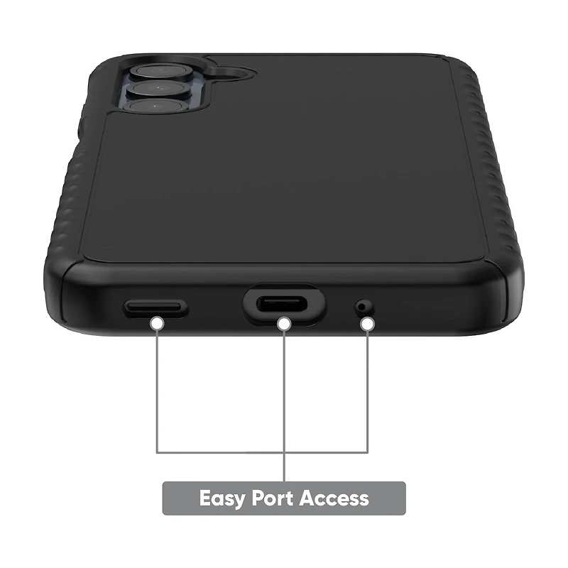 Étui protecteur en gel avec protège-coins pour Samsung Galaxy A16 5G, noir d’onn.