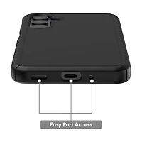 Étui protecteur en gel avec protège-coins pour Samsung Galaxy A16 5G, noir d’onn.