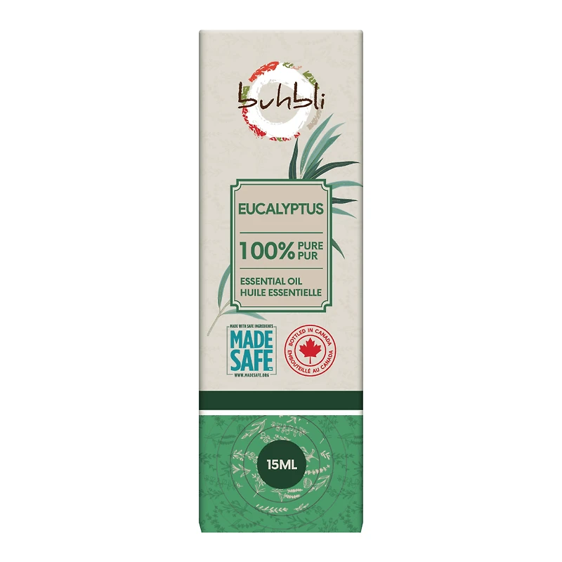 Buhbli Brands – Huile Essentielle d’Eucalyptus 100 % Pure, 15 ml Certifié biologique