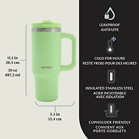 Contigo Streeterville Leak-Proof Tumbler, 30 oz (887 ml), Stainless Steel Water Bottle with Straw