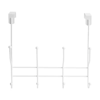 Era Rushio Over The Door 4 Hook Organizer, White 14.10x13in.