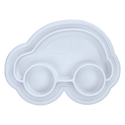 Kushies Siliplate - Silicone Suction Plate, Divided Plate, Baby Toddler Plate, BPA Free, Microwave Dishwasher Safe Suction Dish - Butterfly Lilac