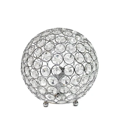Élégante conception des boules de cristal à paillettes Lampe de table chromée