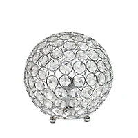 Élégante conception des boules de cristal à paillettes Lampe de table chromée