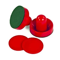 Ensemble de poussoirs (7,5 cm) / palets (6,5 cm) pour hockey sur coussin d’air