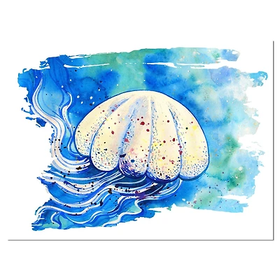 Design Art Aquarelle De La Méduse Art Sur Toile