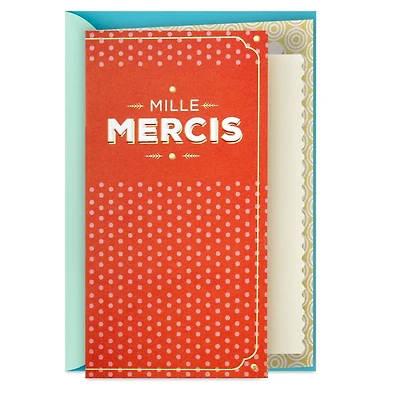 Hallmark Thank You Card (Mille Mercis)