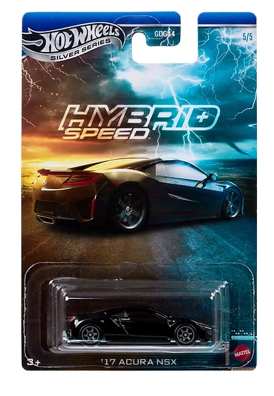 Hot-Wheels-Hybrid-Speed-Toy-Vehicle,-Die-Cast-1:64-Scale-Sports-Car,-2017-Acura-NSX