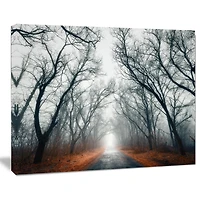 Tableau à toile imprimée Design Art Paysage photographique Rue dans forêt mystique