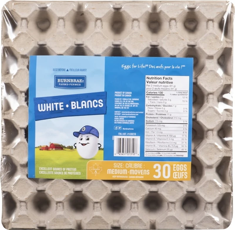 EGG BBF 30 MEDIUM, BBF 2.5Dz Medium White Ovrwrp
