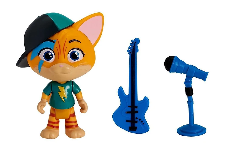 44 Chats - Les Mystichats - Figurine 3" Éclair  avec Guitare et Microphone
