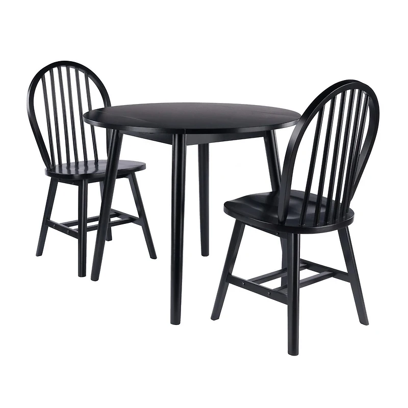 Moreno 3pc Drop Leaf Dining Table with Chairs