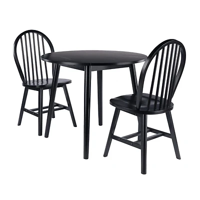 Moreno 3pc Drop Leaf Dining Table with Chairs