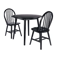Moreno 3pc Drop Leaf Dining Table with Chairs